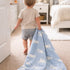 28"x40" L+L USA Construction Trucks Baby Blanket - DreamSoft Knit Throw for Crib, Stroller, Car Seat - Soft Newborn