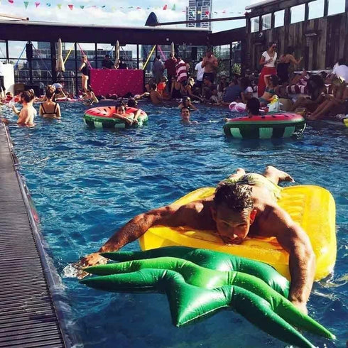 Swimming Inflatable Pool Floats for Kids and Adults, Large Water Inflatable Pineapple Pool Float for Pool