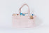 Diaper Caddy Organizer - Baby Pink Curdoroy Baby Storage Bin for Nursery & Car | Baby Shower Basket & registry