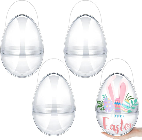 Funtery 8 Pcs Jumbo Easter Eggs 10 Inch Plastic Giant Easter Eggs