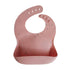 mushie Silicone Baby Bib, Adjustable Fit Waterproof Bibs (Powder Pink Confetti)