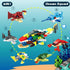 WODMAZ Valentines Day Cards with Sea Animal Building Blocks, 24 Packs Valentine Gift for Kids