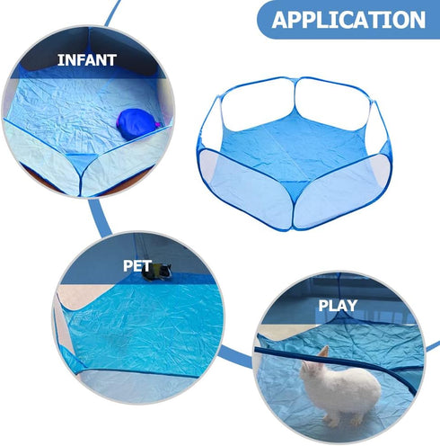 LUOZZY Foldable Baby Playpen, Safe Fence with Anti-Slip Bases for Indoor Outdoor Use, 47 Inch