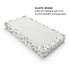 Watercolor Green Leaves Boho Changing Pad Covers, Greenery Floral Diaper Sheets for Boy Girl, Soft 32''x16''