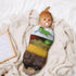 Qiankang 3D Sets Funny Hamburg Newborn Swaddling Blanket Beanie Hat Soft Baby Receiving Funny Food Blanket Soft