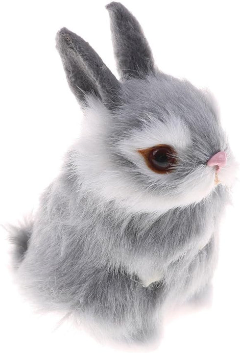 Mini Realistic Cute Plush Rabbits - Lifelike Animal Easter Bunny Simulation Toy Model Gift (Rabbit Plush Toys)