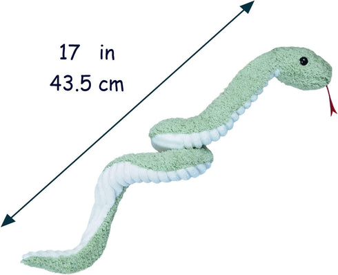 Green Plush Snake Stuffed Animal Toy - Soft Cuddly Hugger for Boys & Girls, Birthday Gifts