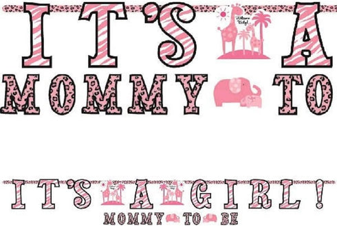 Sweet Safari Girl Jumbo Letter Banner Kit