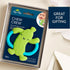 3 Itzy Ritzy Pickle-Shaped Baby Teether with Handles Silicone Teether for Babies with Easy-Grab Handles and Textured