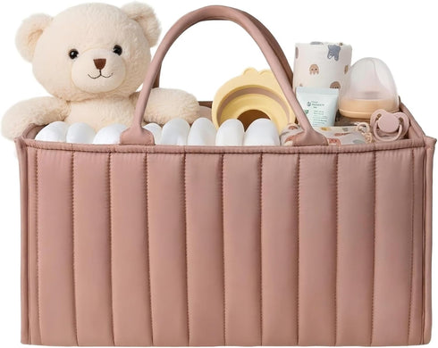 Gucilulu Baby Diaper Caddy Organizer-Large Nursery Storage Basket for Changing Table and Car