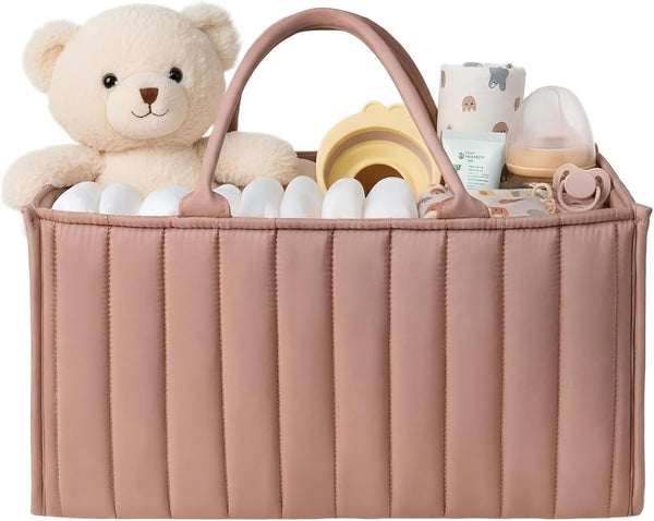 Gucilulu Baby Diaper Caddy Organizer-Large Nursery Storage Basket for Changing Table and Car