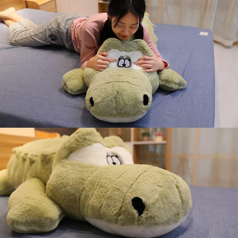 Hofun4U 61 inch Alligator Plush Pillow, Stuffed Animal Home Decoration Gift for Kids & Adults (Green)