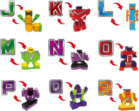 26 Cyeah Alphabet Robot Toys for Preschool Kids Education, Transforming Robotic Toys Pieces