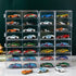 YAMAXUN 1/64 32 4-Pack Acrylic Display Case for Scale Matchbox Toy Cars - Slots, Clear & Dustproof, Storage Organizer
