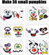 36 Pack Halloween Pumpkin Decorating Stickers - Mini Face Stickers for Kids Toddlers Party Favors (18 Sheets, Pumpkins