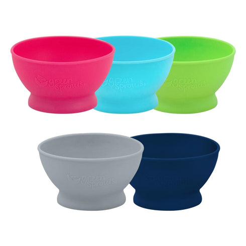 green sprouts Silicone Feeding Bowl - Durable, Unbreakable, Heat-Resistant, Dishwasher Safe