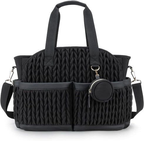 Lmbabter Diaper Tote Quilted Mommy Bag Function Maternity Baby Bag Diaper Changing