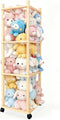 Stuffed Animal Zoo Storage - Sturdy Solid Wood Toy Organizer with Lockable