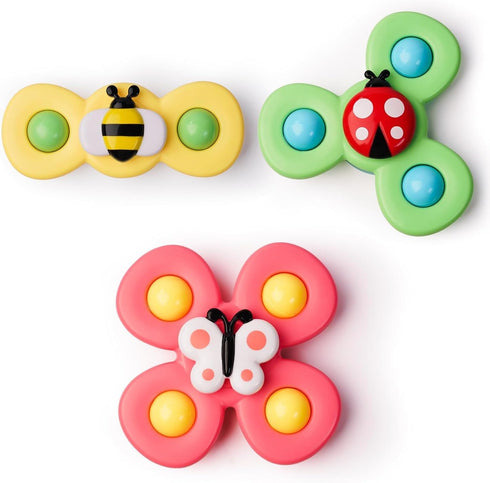 LiKee Strong Suction Cup Fidget Rotating Sensory Bath Toys for Baby Christmas