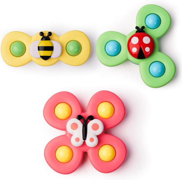 LiKee Strong Suction Cup Fidget Rotating Sensory Bath Toys for Baby Christmas