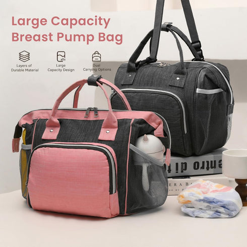 Wearable Breast Pump Bag - Stylish Portable Carrying Bag with Insulated Pockets for Moms - Perfect for Breast Milk