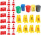 TOYANDONA 31Pcs Road Signs for Kids - Miniature Plastic Traffic Cones and Roadblocks Educational Playset