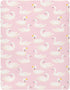 Fitted Crib Sheets Pink Cute Swan Animals - Stretchy Portable Playard Sheets for Baby Toddler, 39 x 27 in for Boys and