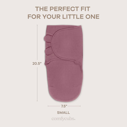 3 Pack 100% 0-3 Mulberry Comfy Cubs Easy Swaddle Blanket, - Cotton Newborn Wrap, Small for Months Infants, Breathable