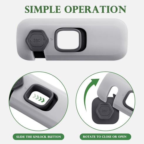 5 Pack Child Proof Refrigerator Lock, Baby Proofing Cabinet Locks for Fridge, Drawers, and Oven