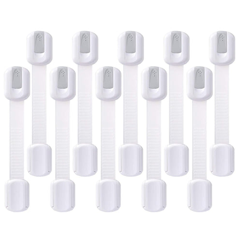 Goodv Child Safety Cabinet Locks (10 Pack), Baby Proofing Latches for Drawer Door Fridge Oven Toilet Seat