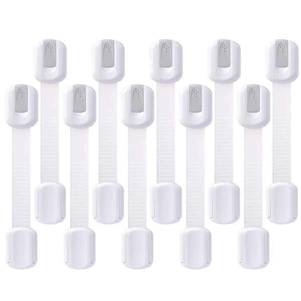 Goodv Child Safety Cabinet Locks (10 Pack), Baby Proofing Latches for Drawer Door Fridge Oven Toilet Seat