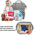 MCWTH Backpack Set Checkered Diaper Bag for Baby Girls Mom, Large Capacity Multi-Function Nappy Bags Organizer