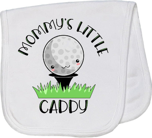 inktastic Mommy's Little Caddy Cute Golf Ball Baby Burp Cloth White 40f62