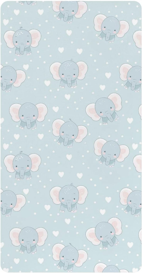 miaozhen Cotton Crib Sheets for Baby Boys Girls Ultra Soft Cartoon Cute Blue