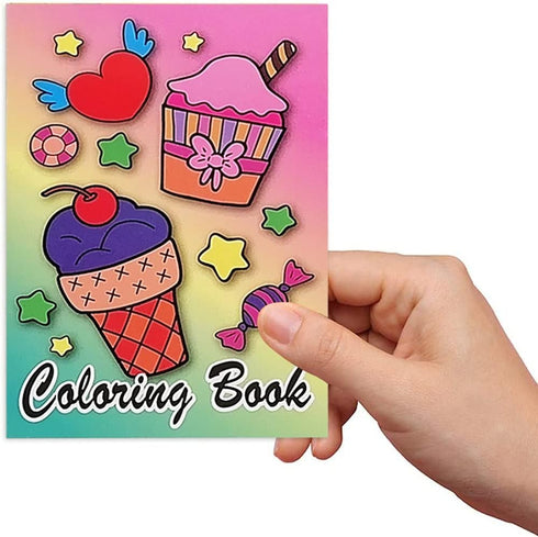 ArtCreativity 12 pcs Mini Ice Cream Coloring Books for Kids, 5" x 7", Summer Dessert-Themed Activity Set