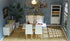 iLAND Dollhouse Furniture 1/12 Scale Dining-Room, Wooden Miniature Table Chair & Cabinet (8pcs)