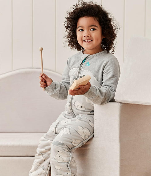 (6-12 3.5TOG Love to Dream Extra Warm Baby Sleep Suit Mo), Super Soft Temp Regulating Sleeping Sack, Warm Wearable