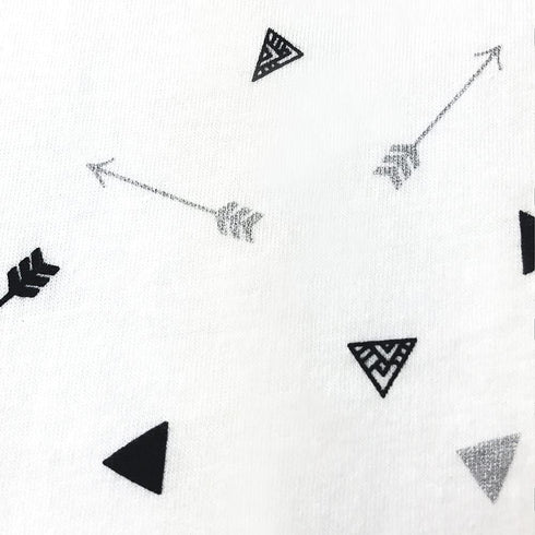 American Baby Company 100% Natural Cotton Fitted Crib Sheet 52" x 28" - Soft, Hypoallergenic, Silver Black Arrow