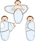Baby Swaddle Blanket, 2 Pack Newborn Swaddles 0-3 Months, Easy Change Infant Wrap, Adjustable Swaddle Sack (Brown Stars)