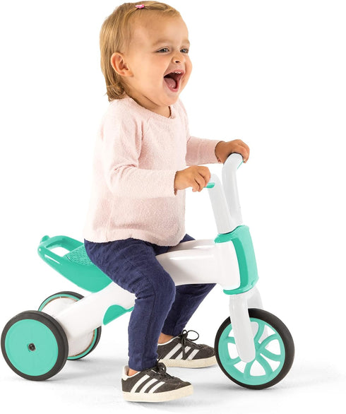 Chillafish Bunzi 2-in-1 Gradual Balance Bike and Tricycle, Large Mint Ride on Toy for 1-3 Years Old