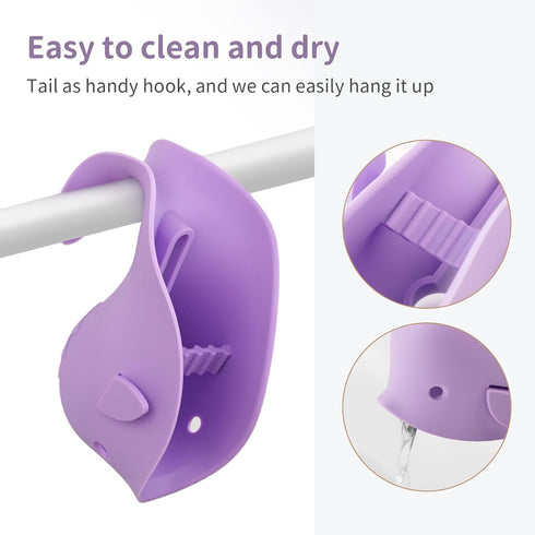CAROFAFA Faucet Cover Bathtub Baby Spout Cover Soft,Bath Faucet Cover for Baby's and Kid's Safety (Whale Purple)