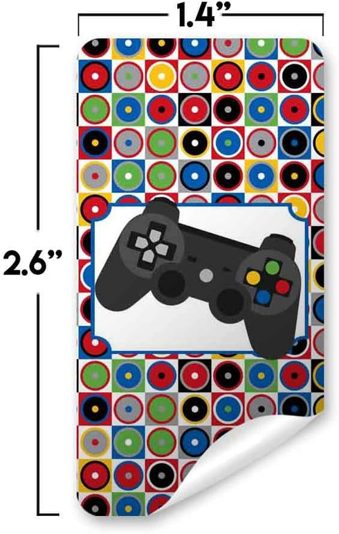 Game On! Video Gamer Birthday Party Mini Chocolate Candy Bar Sticker Wrappers - 45 Labels by AmandaCreation