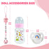 Set 3 SCOM Reborn Baby Doll Accessories - Rainbow Magnetic Pacifiers & Removable Reusable Baby Doll Bottles
