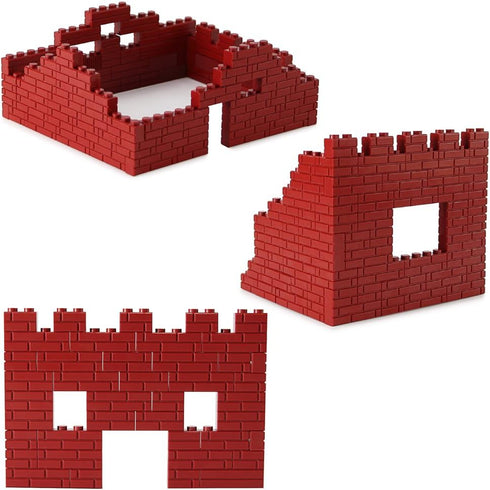 Feleph 260 Pieces Masonry Profile Bricks Building Blocks, Diverse Bulk Toy Set Compatible with Major Brands