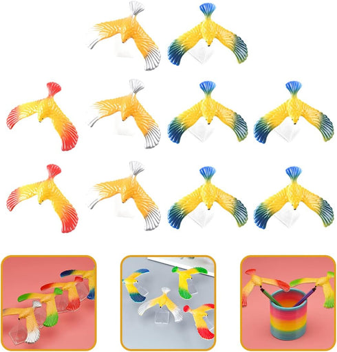 Kisangel 30Pcs Balance Bird Gravity Bird Balancing Birds for Finger Desktop Figurines for Fun Display