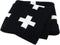 mimixong Baby Blankets Knitted Toddler Blankets Black and White with Cross Swiss