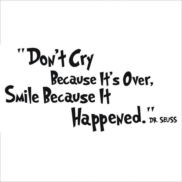 HACASO Don't Cry Bedroom Quote Decals for Home Wall Stickers, Nursery Room Decor