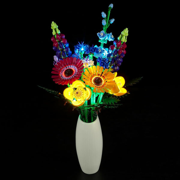 BRIKSMAX LED Light Kit for Lego-10313 Wildflower Bouquet - Compatible with Lego Icons Building Set