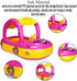 Summer Baby Pool Float with Canopy Steering Wheel Sunshade Swim Ring Car Inflatable Toys Infants Float Seat Boat
