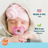3 100% 0-3m 4 Count) RaZbaby Jollypop Pacifier for Babies Months and Up, USA Made, Natural Shaped Orthodontic Binky